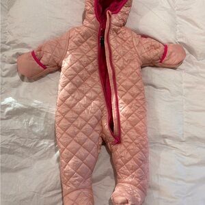 Steve Madden Quilted Pink Snowsuit